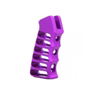 Guntec USA Ultralight Series Skeletonized Aluminum Pistol Grip T6 Aluminum Anodized Purple ULS-PG-PURPLE