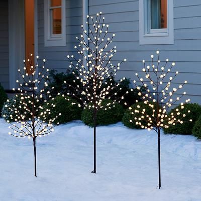 Christmas Globe Light Twig Tree - 4Ft - Grandin Road