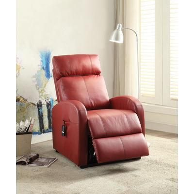 Ricardo Recliner w/ Power Lift in Red PU - Acme Furniture 59406