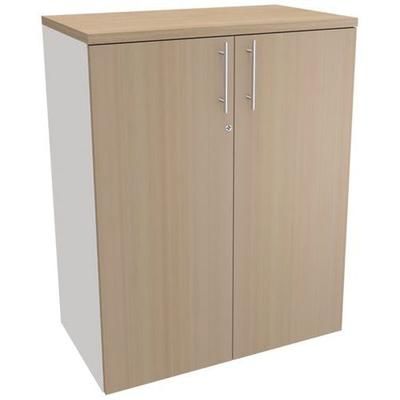 Armoire Mi-haute 2 Portes H102*l80*p47 Chêne Clair - Simmob