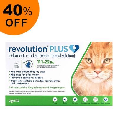 Revolution Plus For Large Cats 11-22lbs (Green) 3 Pack - Get 40% Off Today