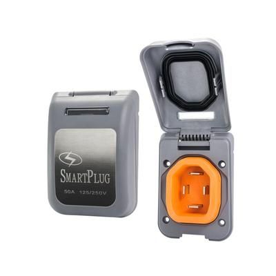 SmartPlug 50 Amp Non Metallic Gray Inlet - Boat & RV Side BM50PG
