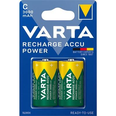 Piles rechargeables Ni-MH Accu Power 2x1,2 V LR14 3000 mAh VARTA 56714101402