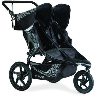 BOB Revolution Flex 3.0 Duallie Double Jogging Stroller - Lunar Black