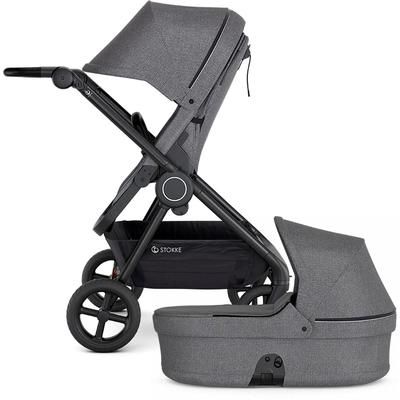 Stokke Beat Stroller & Carry Cot - Black Melange