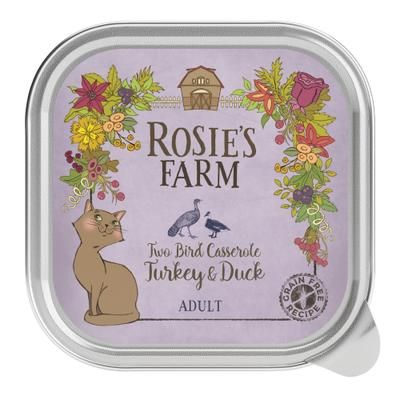 Rosie's Farm Adult 16 x 100 g umido per gatti - Tacchino & Anatra