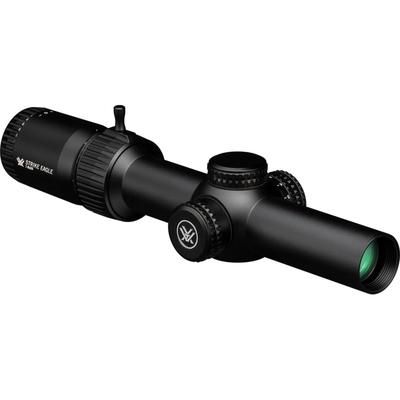 Vortex Strike Eagle 1-8x24mm Rifle Scope 30mm Tube Second Focal Plane Black Matte Anodized Red AR-BDC3 Reticle MOA Adjustment 10in 17.4oz SE-1824-2