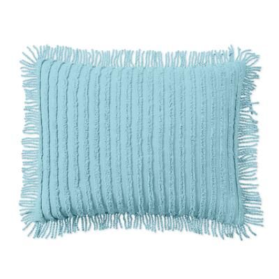 Chenille Sham by BrylaneHome in Aqua (Size STAND) Pillow