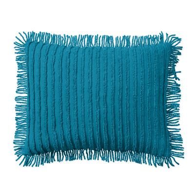 Chenille Sham by BrylaneHome in Peacock (Size KING) Pillow
