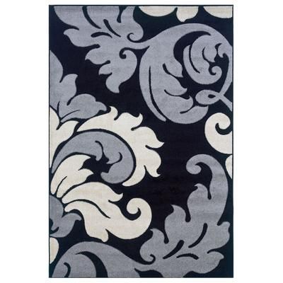Corfu Black 8' x 10' Area Rug by Linon Home Décor in Black
