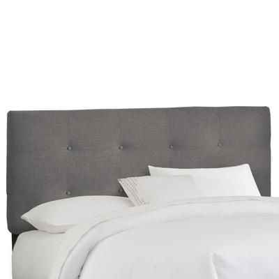 Roscoe Tufted Headboard by Skyline Furniture in Twill Grey (Size KING)