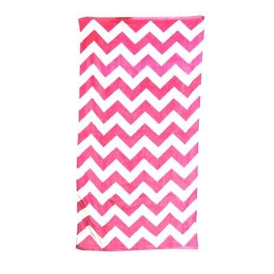 Carmel Towel Company C3060 Classic Beach in Perfect Pink Chevron | Cotton C3060X, C3060P, LBC3060, C3060S, C3060C, C3060A