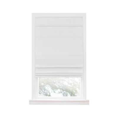 Wide Width Cordless Blackout Roman Window Shade by Achim Home Décor in White (Size 36" W 64" L)