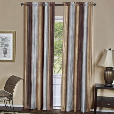 Wide Width Ombre Window Curtain Panel by Achim Home Décor in Chocolate (Size 50" W 84" L)