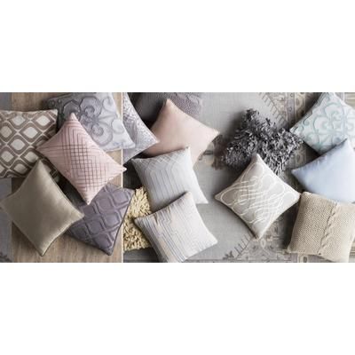 Colt 20" Square Traditional Medium Gray/Light Gray/Light Slate Throw Pillow - Boutique Rugs
