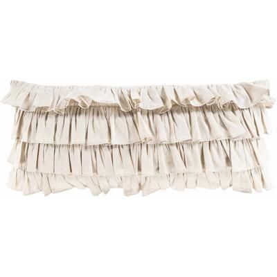Revere 14"L x 32"W Cottage Light Gray/Oatmeal/Medium Gray Lumbar Pillow - Boutique Rugs