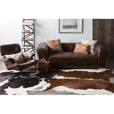 Braden 20" Square Ivory/Brown/Peach/Dark Red Lumbar Pillow - Boutique Rugs
