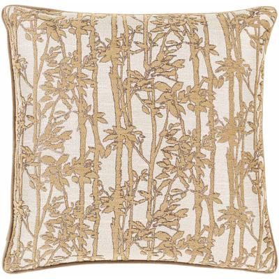 Chino 22" Square Traditional Brown/Light Brown/Light Gray/Tan/Dark Red Throw Pillow - Boutique Rugs