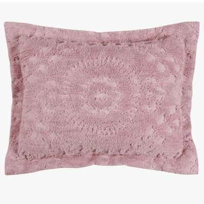 Rio Collection Tufted Chenille Sham by Better Trends in Pink (Size STANDARD)