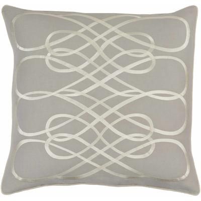 Alhambra 22" Square Modern Light Gray/Light Beige/Peach Throw Pillow - Boutique Rugs