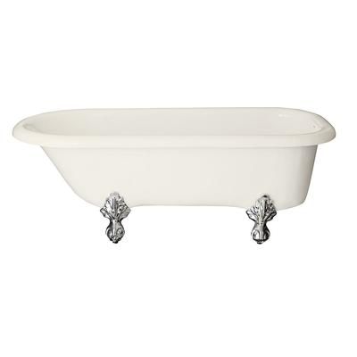 Restoria Bathtub Regent 60 Inch Acrylic Classic Clawfoot Tub - Rim Faucet Drillings 503-C-RM