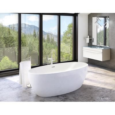 Aria Voce Petite 55 Inch Acrylic Double Ended Freestanding Bathtub - No Faucet Drillings BVO5531-18