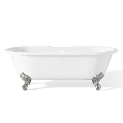 Cheviot Regal 68 Inch Double Ended Cast Iron Clawfoot Tub - Rim Faucet Drillings 2170-WW-7-CH