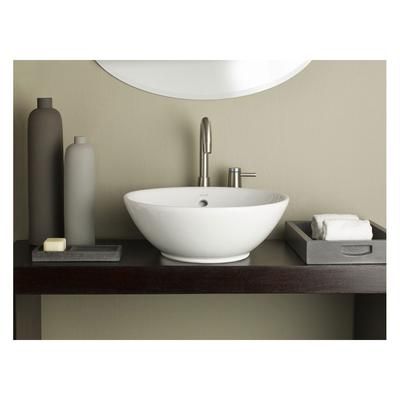 Cheviot Water Lily Overcounter Bathroom Sink - White 1200-WH