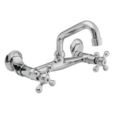 Banner Wall Mount Utility Sink Faucet with Adjustable Centers - Chrome SF-68