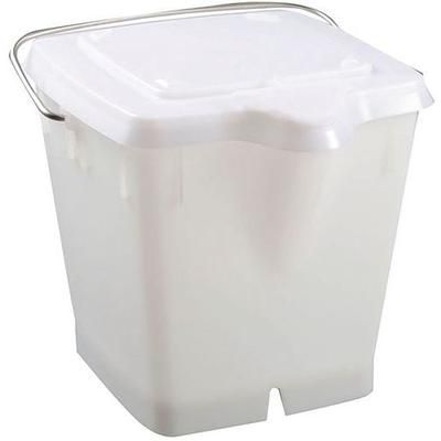 Seau Carré 12 L Avec Couvercle Étanche - Blanc - Gilac