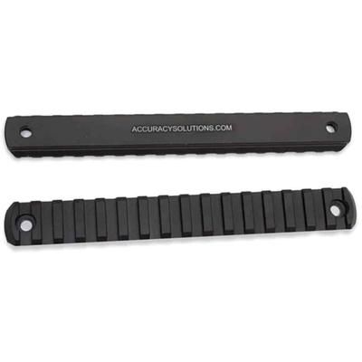Accuracy Solutions Picatinny Rail 16 S. Flat Back Black Picatinny Rail Flat Back