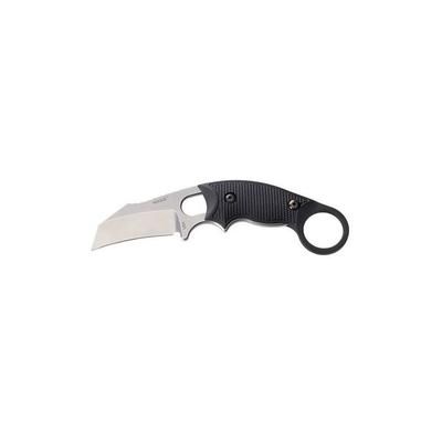 Hogue EX-F03 Hawkbill Blade 2.25in. G10 Solid Black Scales 6.5in. OAL 2 Black Sheath Combo Black 35329