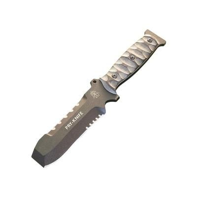 Tops Knives Pry Knife Micarta Handle w/Black Traction Coating TKTPK-001