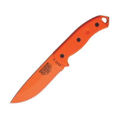 Esee Model 5 Fixed Blade Knife Sheath 5.25in Orange Powder Coat Stainless Orange G10 Handle ES5POROR