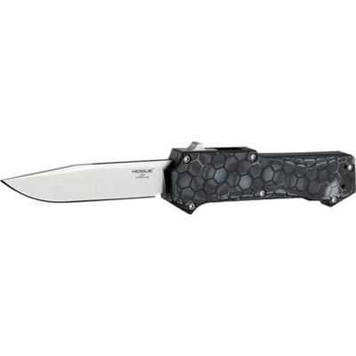 Hogue Compound Automatic Folding Knife 3.5in CPM S30V Stainless Clip Point Blade G-Mascus Black G10 Handle 34039