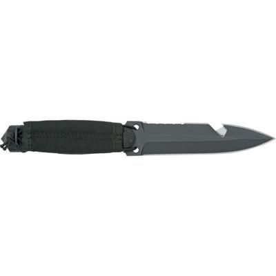 Extrema Ratio Ultramarine Fixed Blade Knife 5.625in Serrated Black Textured Polyamide Handle EX320