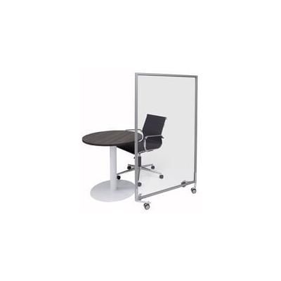 36"W x 60"H Clear Acrylic Washable Mobile Office Panel