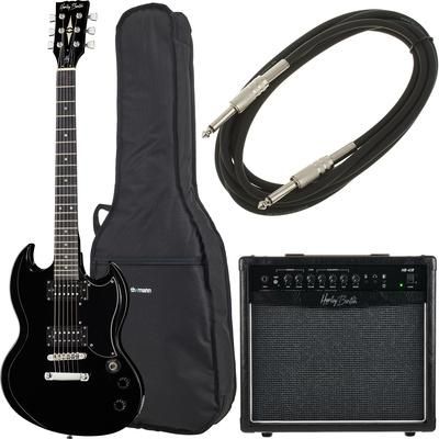 Harley Benton DC-200 BK Student Serie Bundle