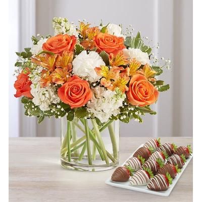 1-800-Flowers Seasonal Gift Delivery Sweet Citrus Bouquet W/ Strawberries Large | Happiness Delivered To Their Door