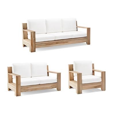 St. Kitts Seating Replacement Cushions - Ottoman, Standard, Sailcloth Salt - Frontgate