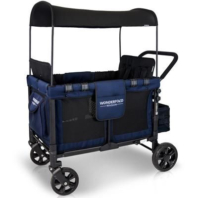 WonderFold W4 Original Quad (4 Seater) Stroller Wagon - Navy