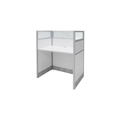36"W White Laminate Washable Carrels - 36"W x 24"D x 48"H Starter Carrel