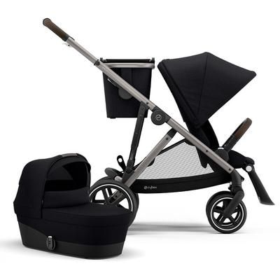 Cybex Gazelle S Stroller & Cot - Deep Black (Taupe Frame)