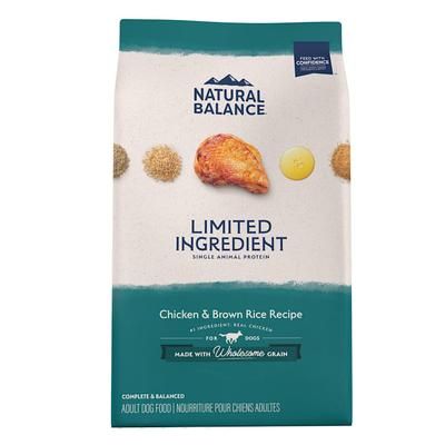 Limited Ingredient Adult Dry Dog Food with Healthy Grains Chicken & Brown Rice Recipe, 4 lbs.