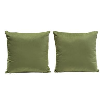 "( Set of 2 ) 16" Square Accent Pillows in Sage Green Velvet - Diamond Sofa PILLOW16SA2PK"