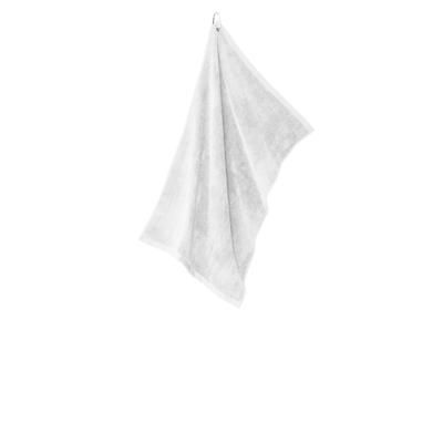Port Authority TW530 Grommeted Microfiber Golf Towel in White size OSFA | Polyester Blend