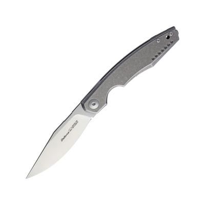 Viper Belone Linerlock Folding Knife 4.5in Closed 3.25in Satin Bohler M390 SS Blade Stonewash Titanium Handle With Stonewash Titanium Onlay Pocket