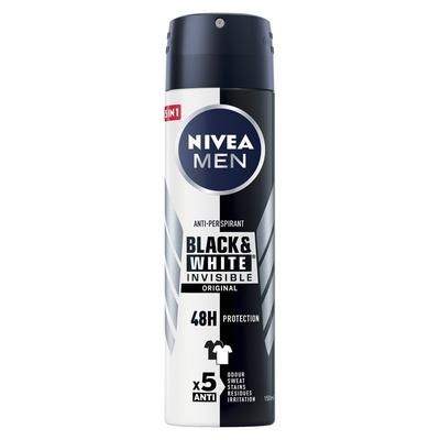 NIVEA - NIVEA Men Invisible Black & White Deodorante Spray Creme corpo 150 ml male