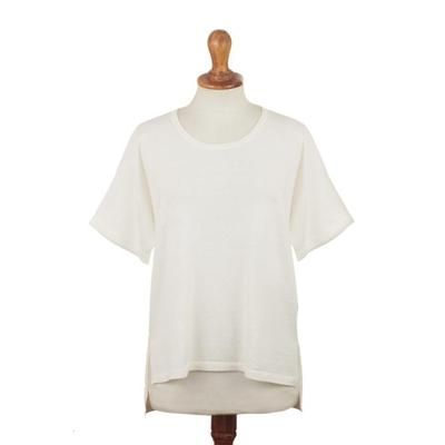 Cloud Nine,'White Short-Sleeved Sweater'