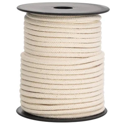 Cordelette en coton, écru, épaisseur : 6 mm, longueur : 40 m